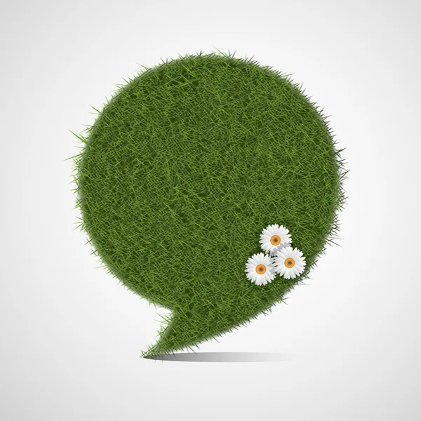 Пузырь для речи из травы — стоковый вектор