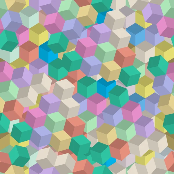 3d motif sans couture rétro de cubes — Image vectorielle