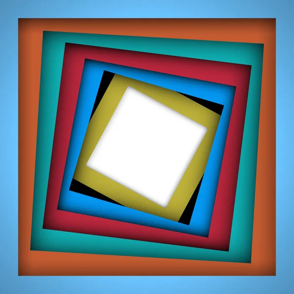 Papel colorido cuadrado y marco de fondo — Vector de stock