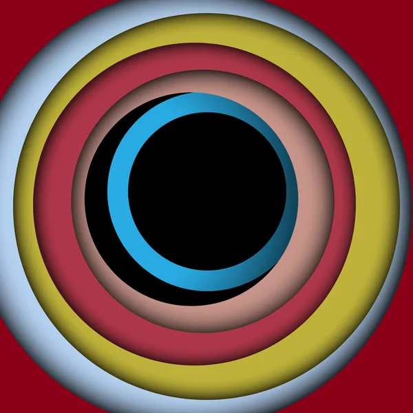 Cercles de papier multicolores et cadre arrière-plan — Image vectorielle