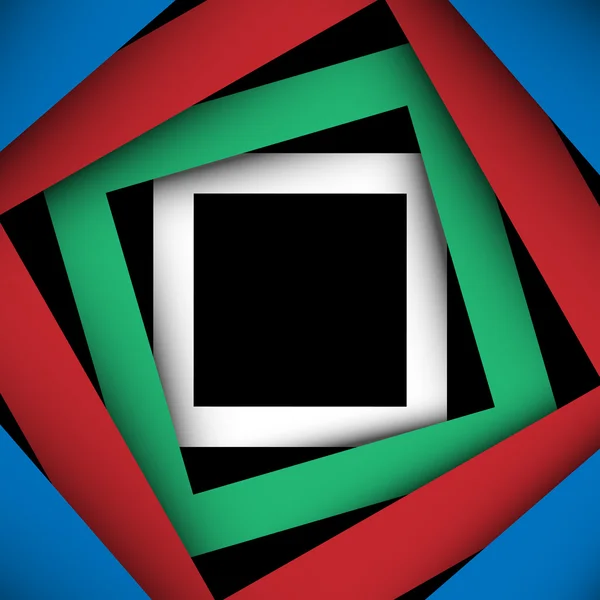 Різнокольоровий паперовий квадратний і рамковий фон — стоковий вектор