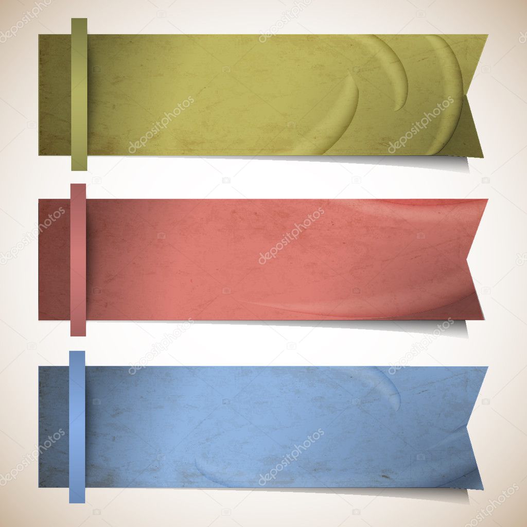 Vector set of ribbons banners