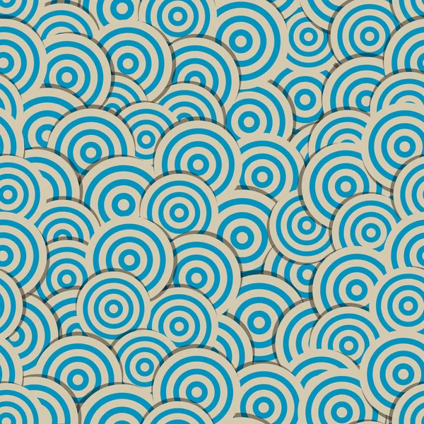 Nahtloses Muster mit Kreisen in Retro-Farben — Stockvektor