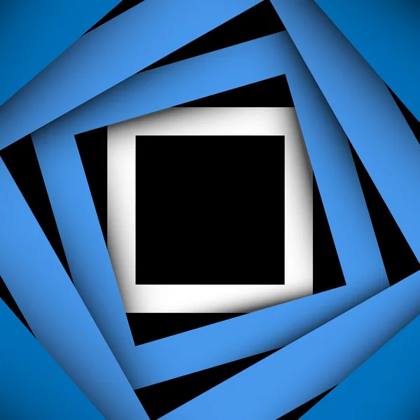 Blauw papier vierkante en frame achtergrond — Stockvector