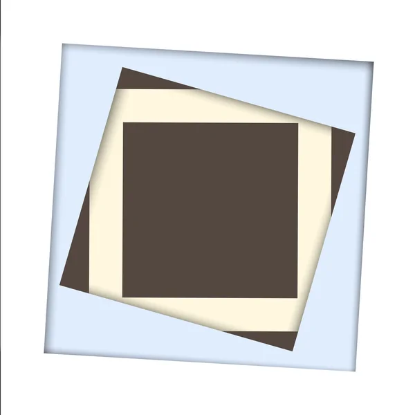 ホワイト ペーパーの正方形とフレームの背景 — ストックベクタ