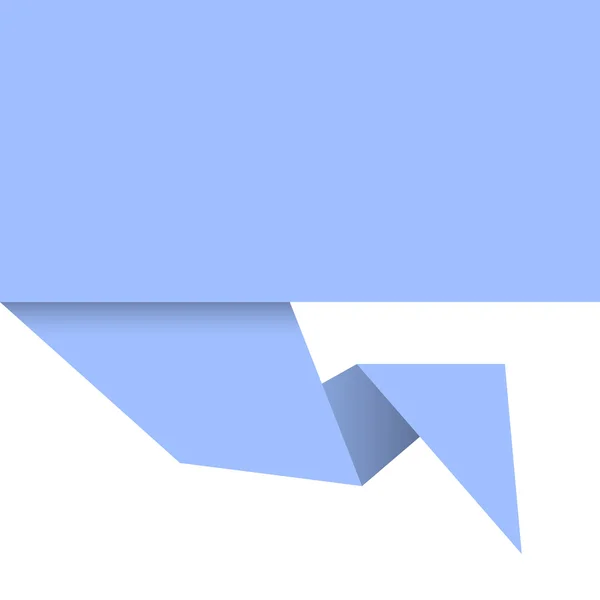 Papel azul origami fundo — Vetor de Stock