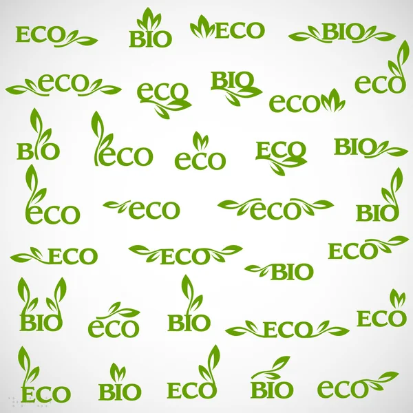Big collection of vector Eco-icons — Stock Vector
