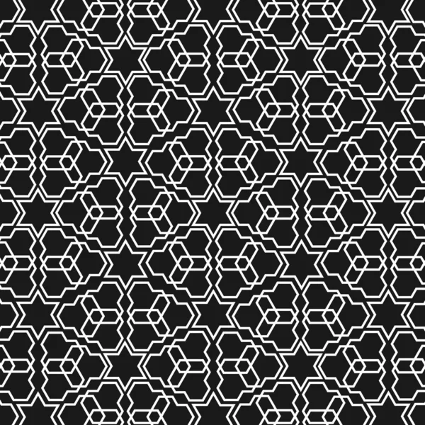 Modèle islamique noir et blanc — Image vectorielle