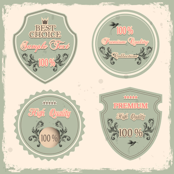 Набор премиум этикеток качества
