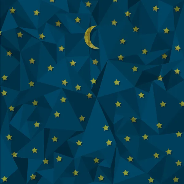 Ночное небо из смятой бумаги — стоковый вектор