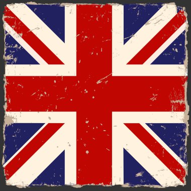 Vector grunge British flag clipart