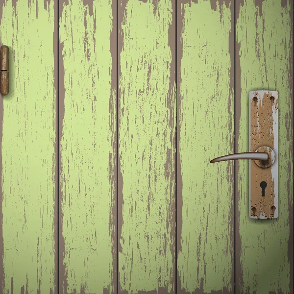 Fondo de la vieja puerta de madera — Vector de stock