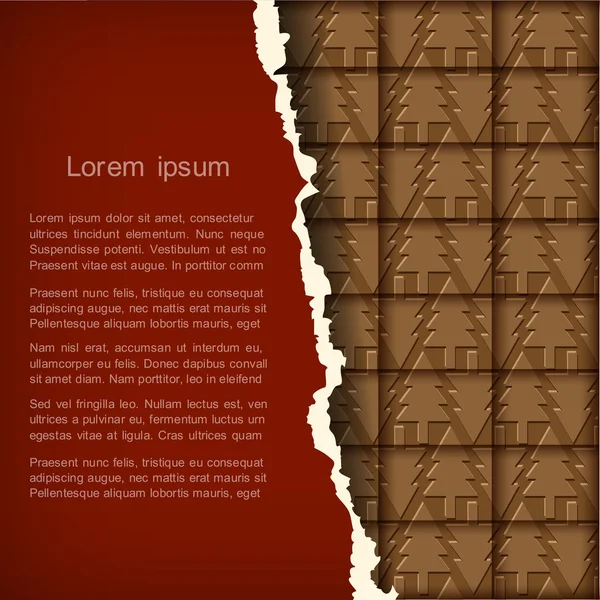 Carte de Noël chocolat — Image vectorielle