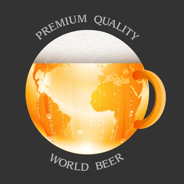 Etiquette conceptuelle de bière — Image vectorielle