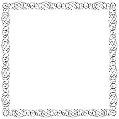 Simple calligraphic frame for design clipart