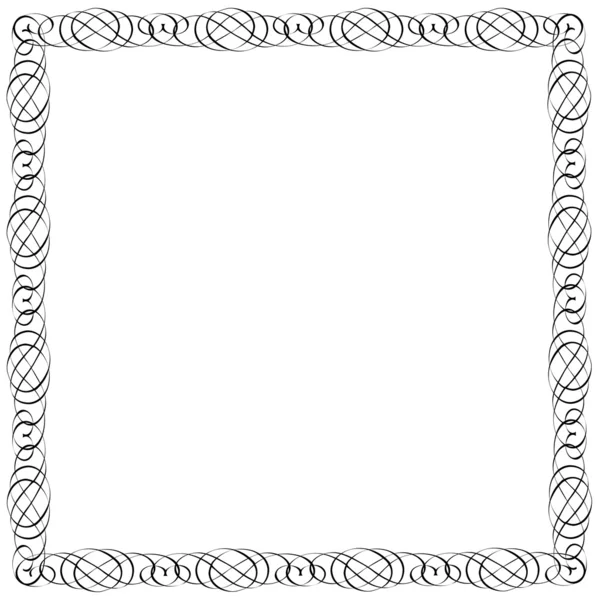 Simple calligraphic frame for design — Stock Vector