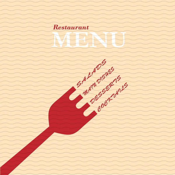 Elegante carta menu ristorante — Vettoriale Stock