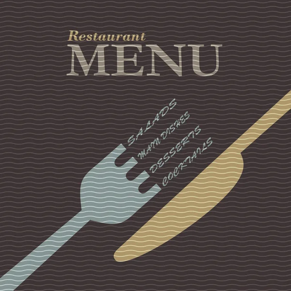 Stylish restaurant menu design — Stock Vector