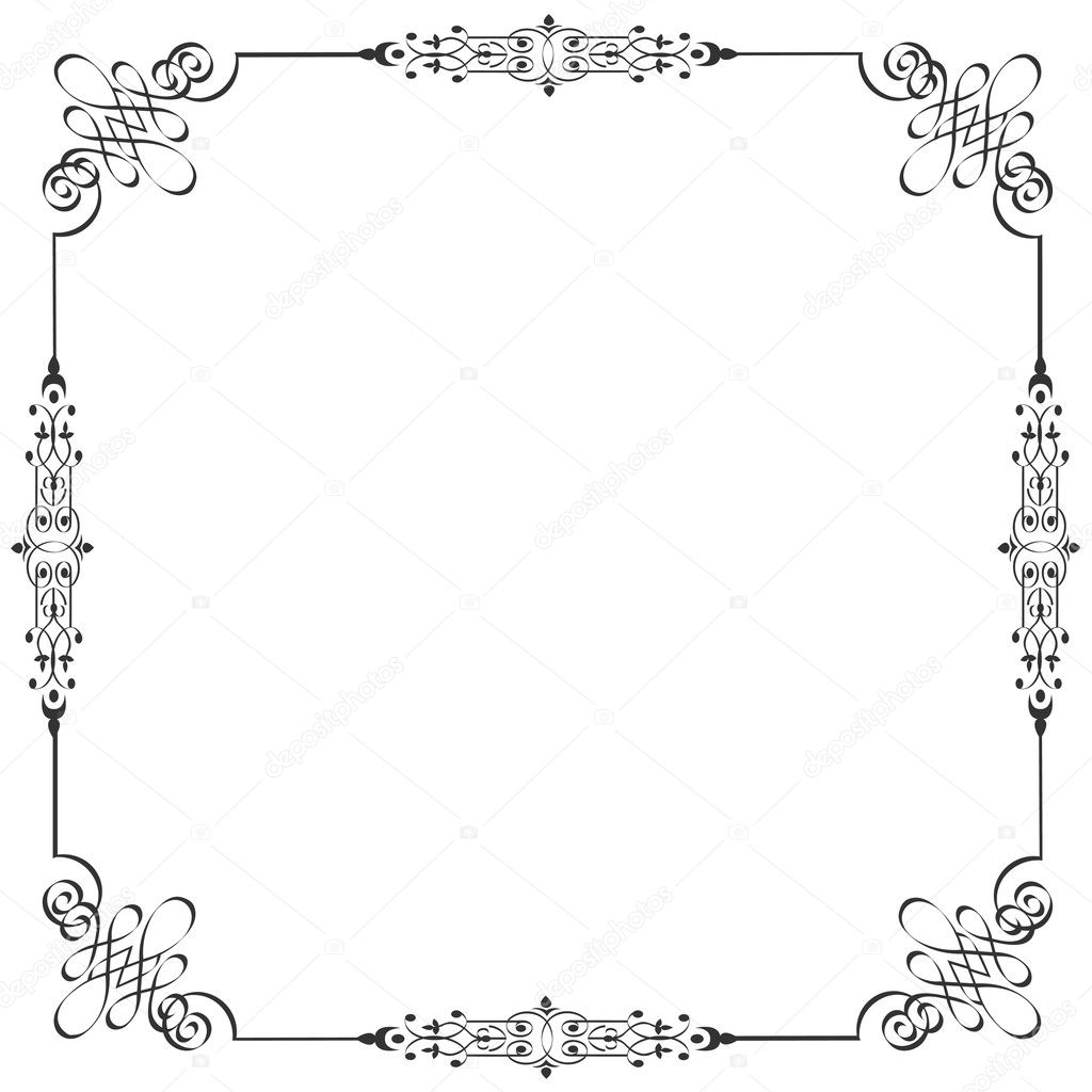 Vector frame in vintage style