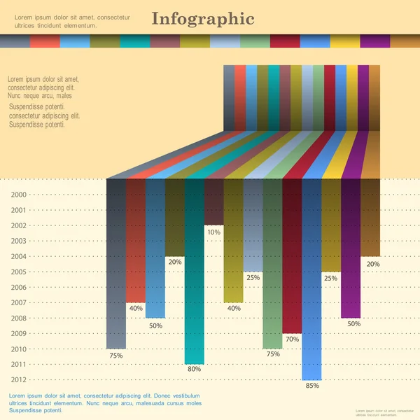 Presentazione dell'infografica vettoriale — Vettoriale Stock