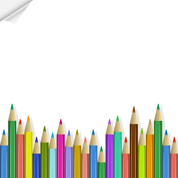 Διάνυσμα φόντο με χρωματιστά μολύβια — Διανυσματικό Αρχείο