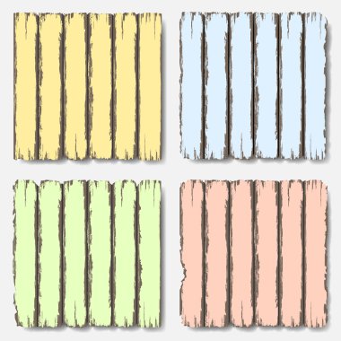 Old wooden fence in pastel colors clipart