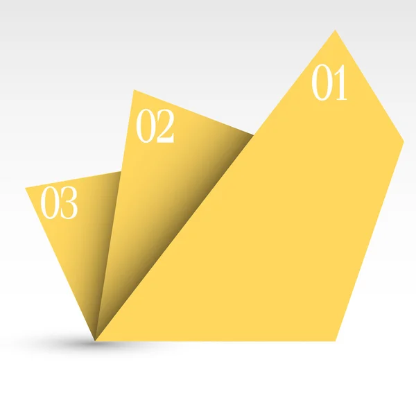 Origami papel numerado fundo — Vetor de Stock