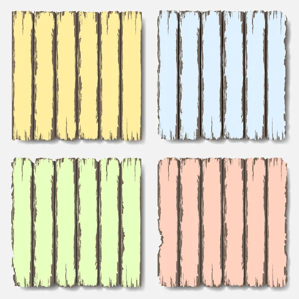 Valla de madera vieja en colores pastel — Vector de stock