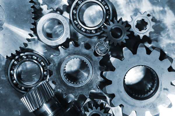 Titanium and steel gears and bearings