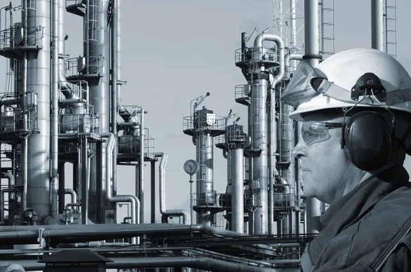 Engenheiro de petróleo e gás, indústria química — Fotografia de Stock