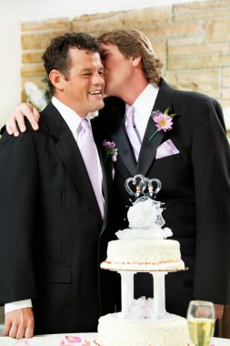 Gay Wedding - Affectionate Moment clipart