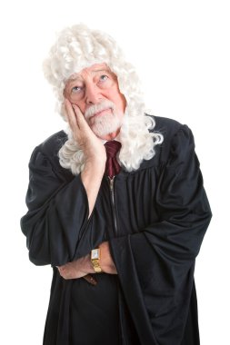 Judge in Wig - Bored clipart