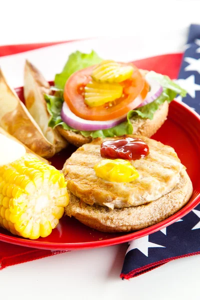Zdravé americký piknik — Stock fotografie