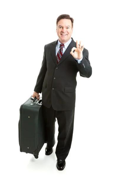 Business traveler'yolunda işareti — Stok fotoğraf