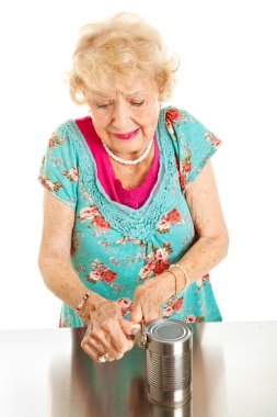 Senior Woman with Arthritis Pain clipart