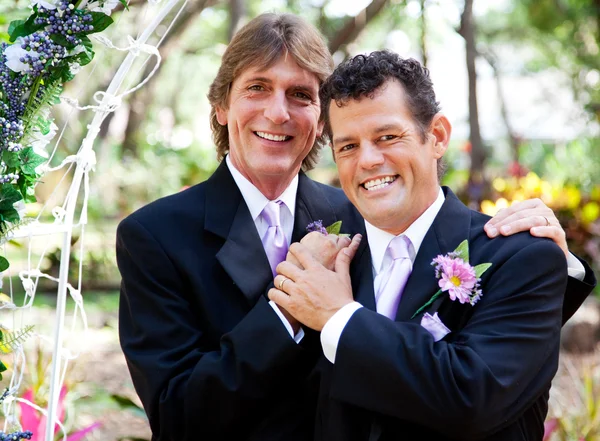 Para gejów - portret ślub — Zdjęcie stockowe