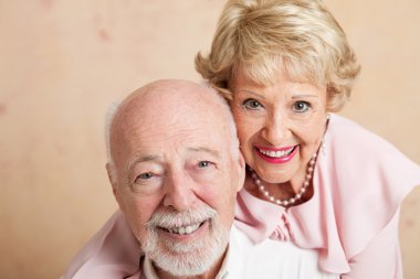 Senior Couple - Closeup Portrait clipart