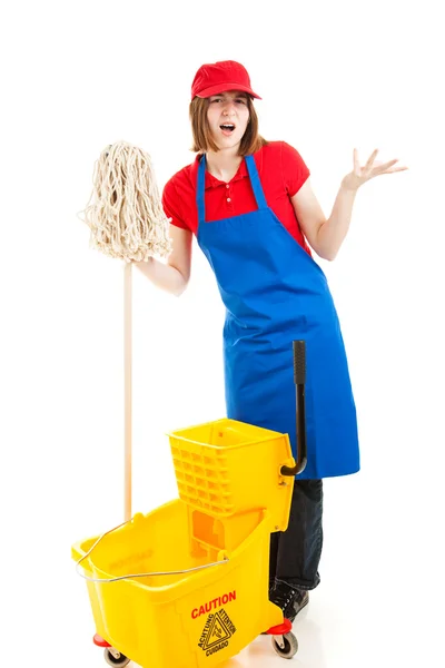 Frustrated Teenage Worker — Stock Photo, Image