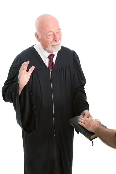 Sędzia - przeklinanie — Zdjęcie stockowe