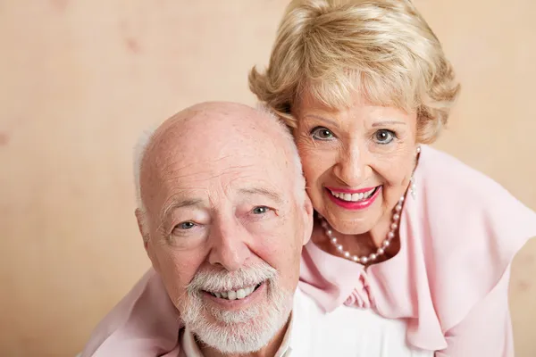 Senior Couple - Closeup Portrait — Stok fotoğraf