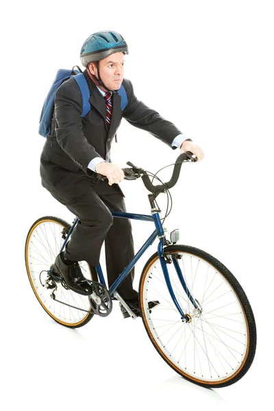 Riding Bicycle to Work — Stock Photo, Image