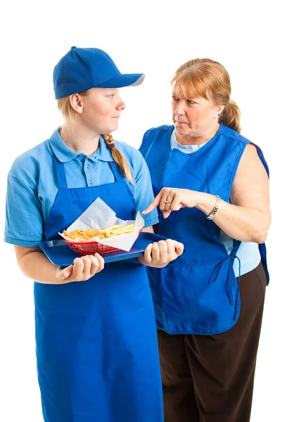 Teen Worker with Boss — Stock Photo, Image