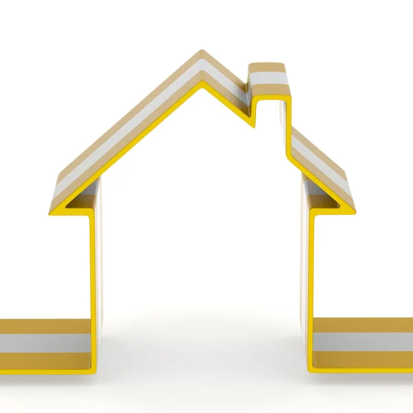3D zlatý dům — Stock fotografie
