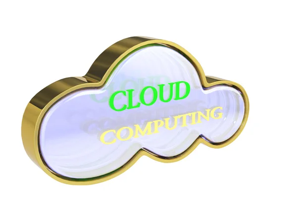 3D Cloud Computing Konzept — Stockfoto