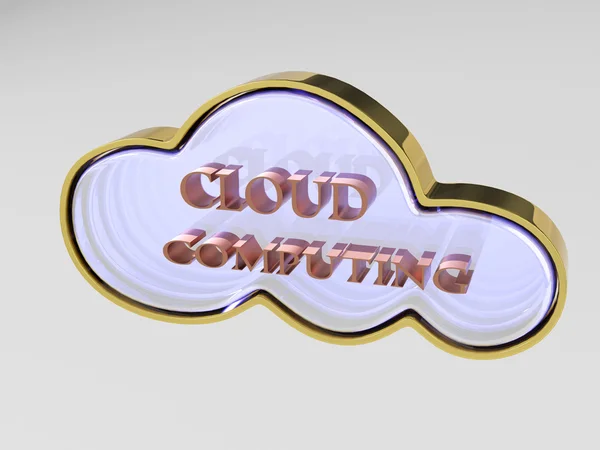 3D σύννεφο υπολογιστών έννοια — Φωτογραφία Αρχείου