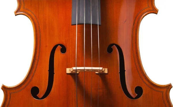 흰색 배경에 고립 된 바이올린입니다. 클리핑 경로 — 스톡 사진