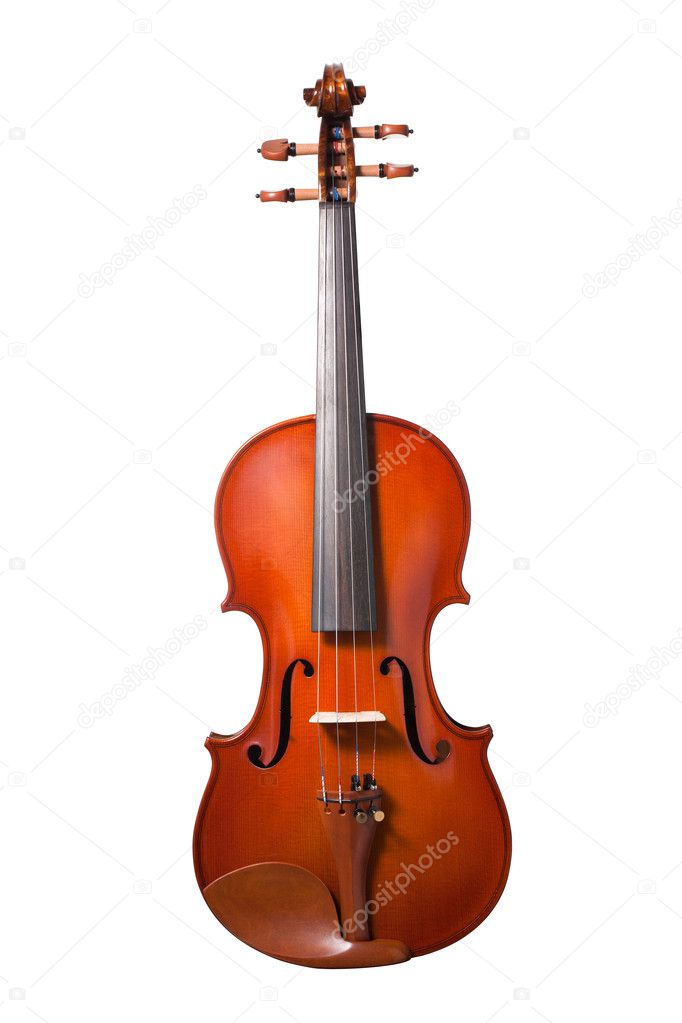 Violin isolated on white background. with clipping path