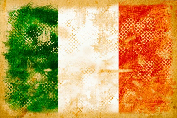 stock image Italian flag grunge on old vintage paper