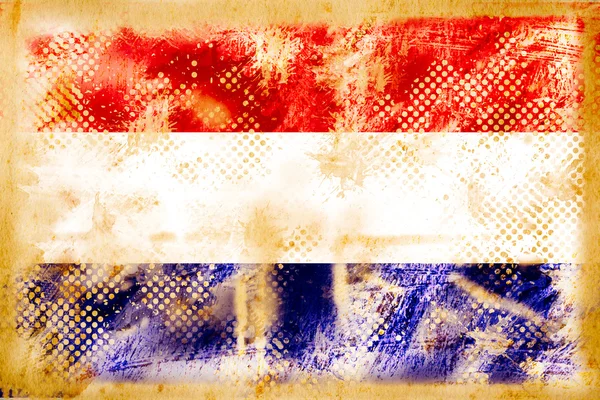 Holand vlag grunge op oude vintage papier — Stockfoto
