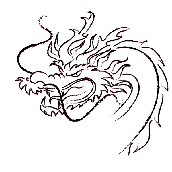 Desenho de mão Dragão do ano 2012 — Fotografia de Stock